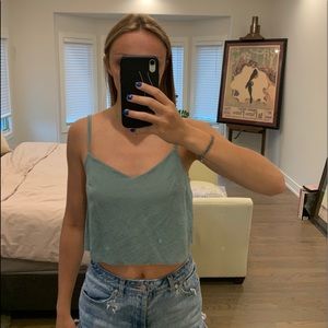 Teal crop top